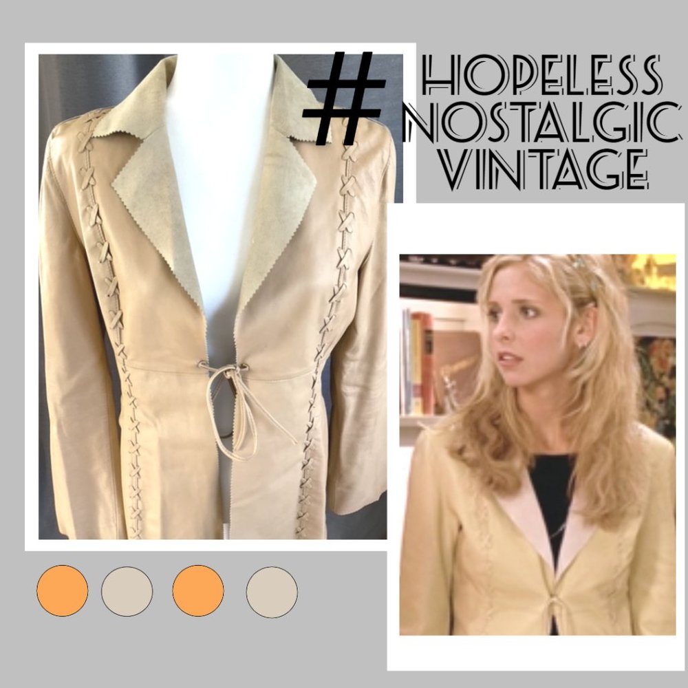 Tan leather Bebe jacket ASO Buffy Summers